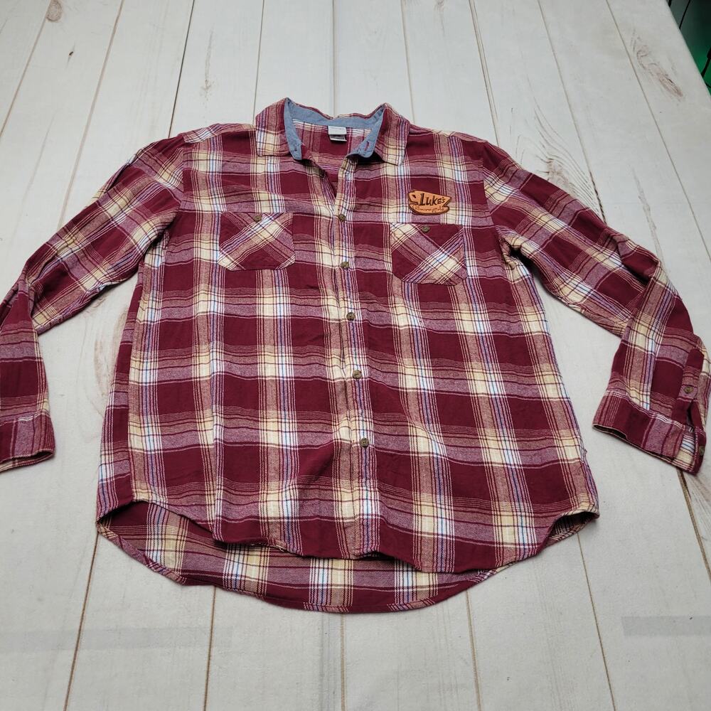Gilmore Girl's Boxlunch Lukes' Diner plaid flannel button down shirt 2x